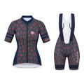 Gray Kittie kit: jersey and bib shorts, front view